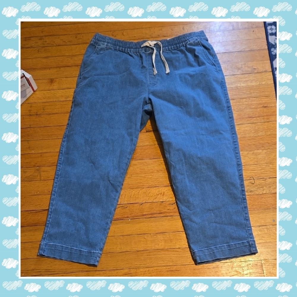 Nwt Casual Blue Drawstring Ankle Pants Size Xl